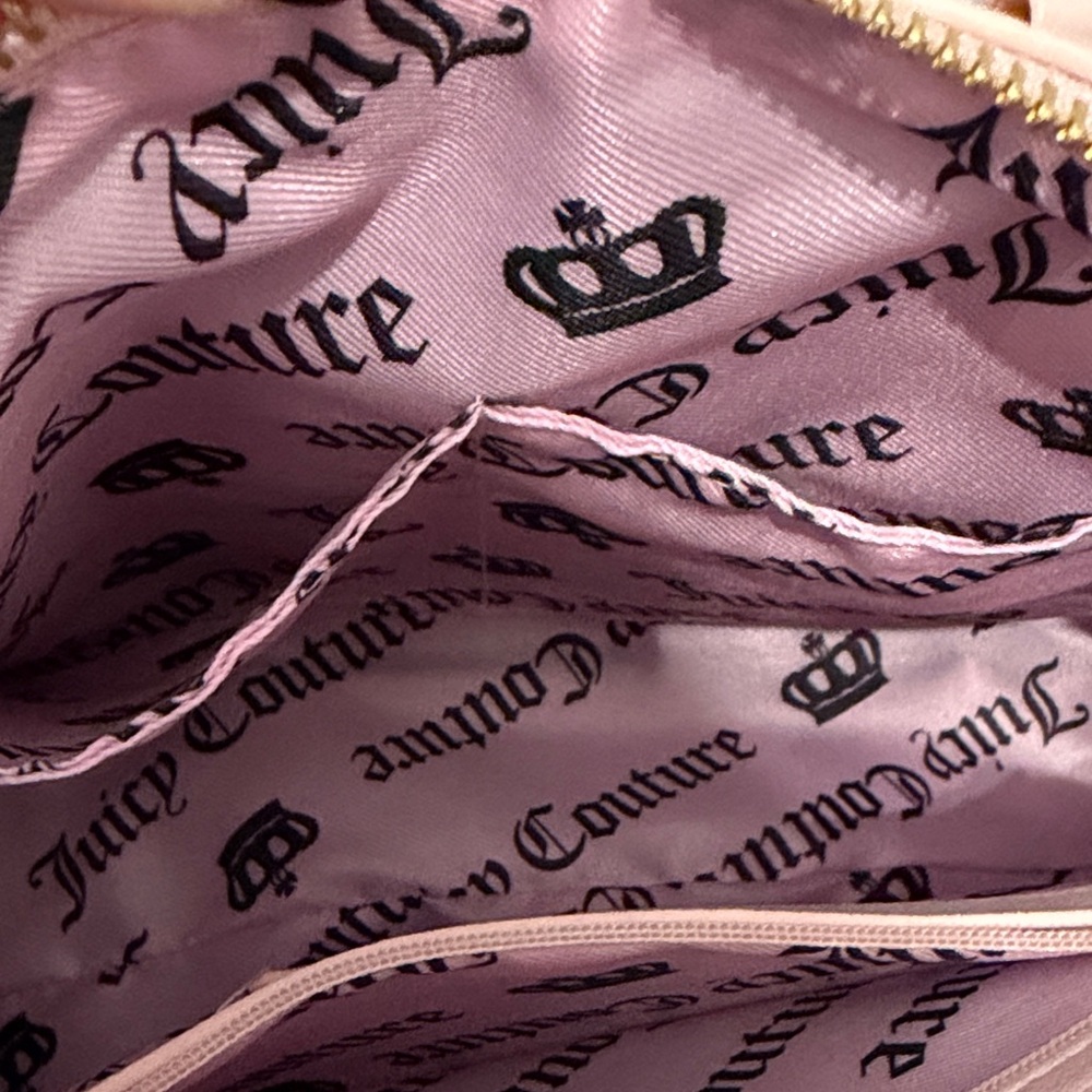 Juicy Couture | Velour Crest Satchel | Pink Black Y2K Glam | NWT - Picture 9 of 16